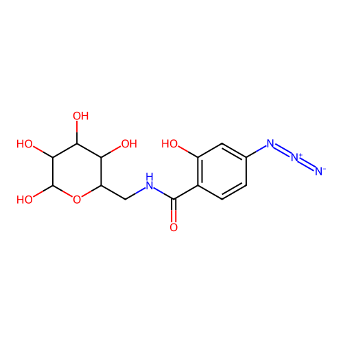 4-azido-2-hydroxy-N-[(3,4,5,6-tetrahydroxyoxan-2-yl)methyl]benzamide structure