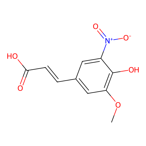 3-(4-Hydroxy-3-methoxy-5-nitrophenyl)prop-2-enoic acid structure