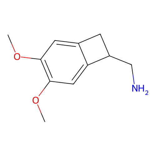(3,4-Dimethoxy-bicyclo[4.2.0]octa-1,3,5-trien-7-yl)-methylamine structure
