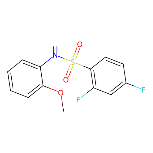 2,4-difluoro-N-(2-methoxyphenyl)benzenesulfonamide structure