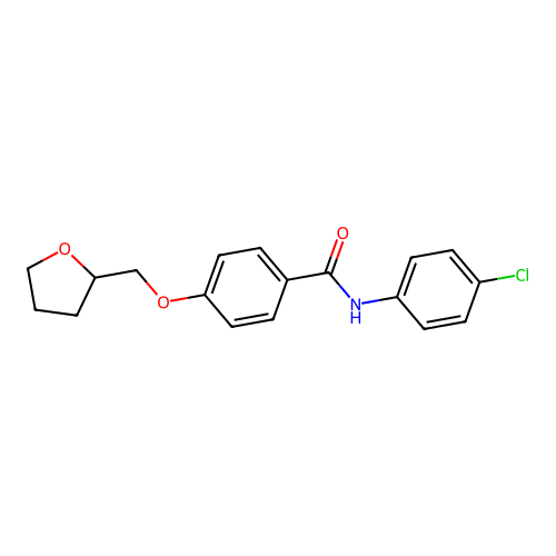 N-(4-chlorophenyl)-4-(oxolan-2-ylmethoxy)benzamide structure