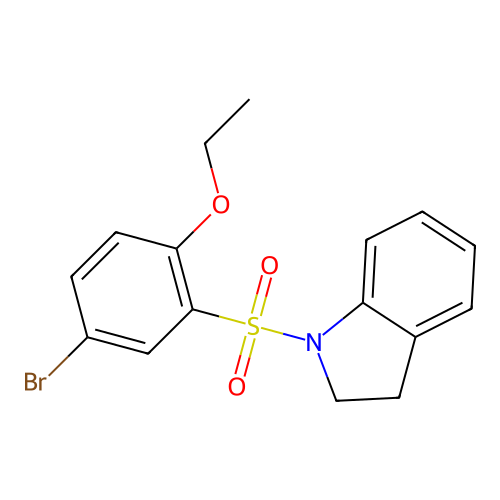 4-Bromo-1-ethoxy-2-(indolinylsulfonyl)benzene structure