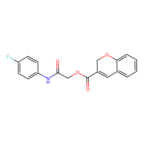 2-((4-Fluorophenyl)amino)-2-oxoethyl 2H-chromene-3-carboxylate structure