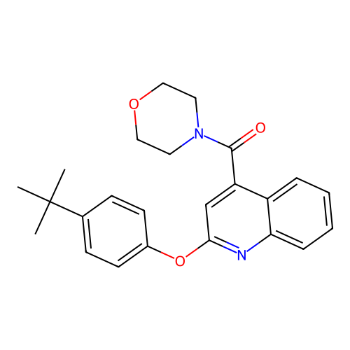 (2-(4-(tert-Butyl)phenoxy)quinolin-4-yl)(morpholino)methanone structure