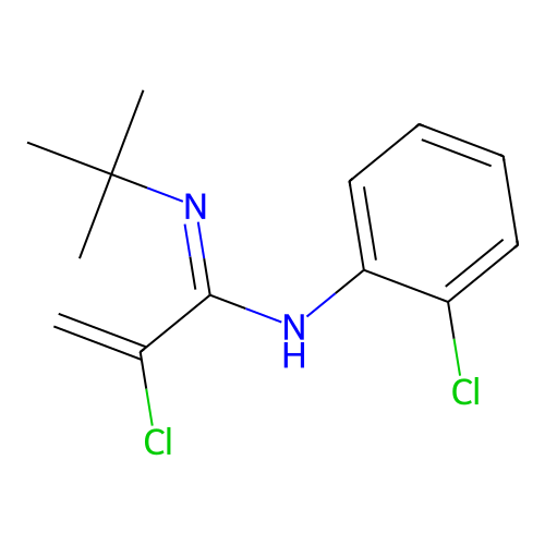 (1E)-N'-tert-Butyl-2-chloro-N-(2-chlorophenyl)prop-2-enimidamide structure