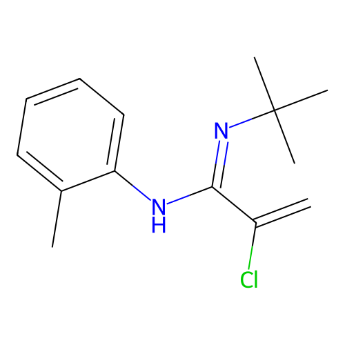 N'-tert-butyl-2-chloro-N-(2-methylphenyl)prop-2-enimidamide structure
