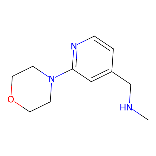 N-Methyl-N-[(2-morpholin-4-ylpyridin-4-yl)methyl]amine structure