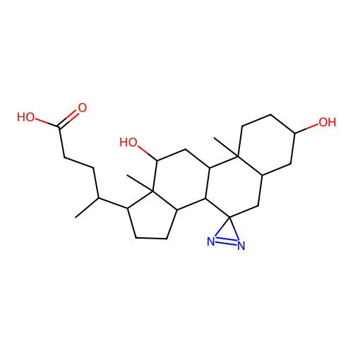 7,7-Azo-3-a,12-a-dihydroxycholanic Acid structure
