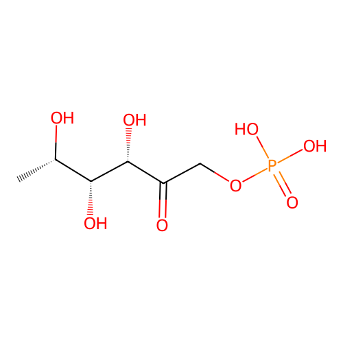 ((3S,4R,5S)-3,4,5-trihydroxy-2-keto-hexyl) dihydrogen phosphate structure
