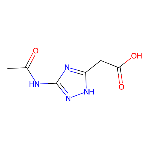 [5-(acetylamino)-1H-1,2,4-triazol-3-yl]acetic acid structure