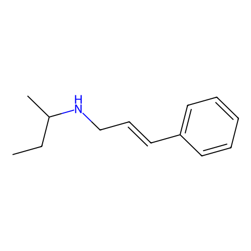 N-(3-phenylprop-2-enyl)butan-2-amine structure