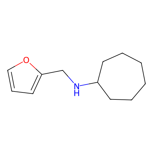 N-(furan-2-ylmethyl)cycloheptanamine structure