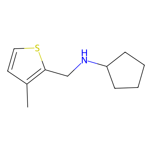 N-[(3-methylthiophen-2-yl)methyl]cyclopentanamine structure