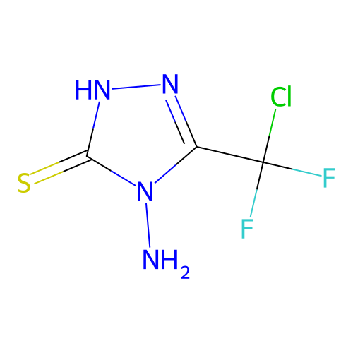 4-amino-5-[chloro(difluoro)methyl]-4H-1,2,4-triazole-3-thiol structure