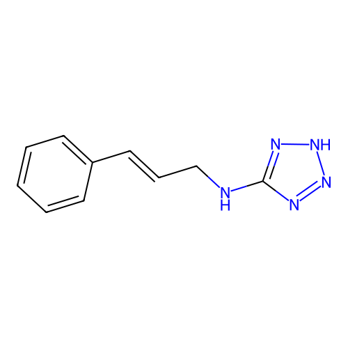 N-cinnamyl-N-(2H-tetraazol-5-yl)amine structure