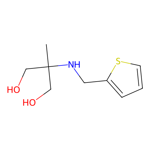 2-Methyl-2-((thiophen-2-ylmethyl)amino)propane-1,3-diol structure