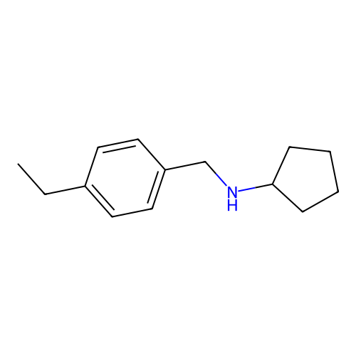 N-[(4-ethylphenyl)methyl]cyclopentanamine structure