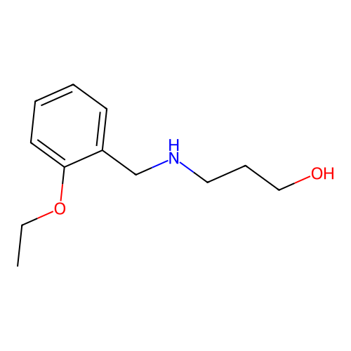 3-{[(2-Ethoxyphenyl)methyl]amino}propan-1-ol structure