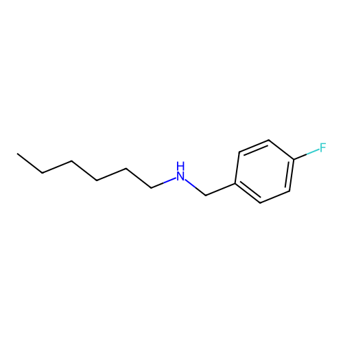 N-[(4-fluorophenyl)methyl]hexan-1-amine structure