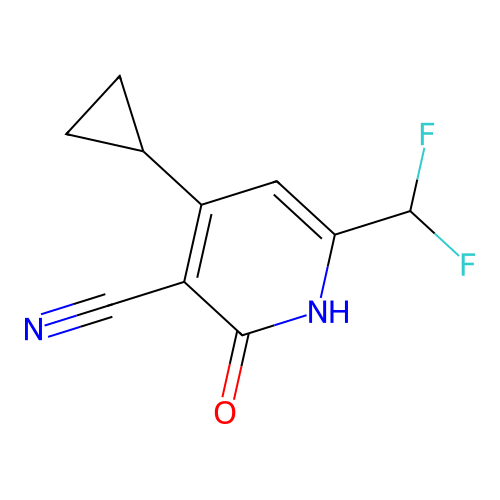 4-Cyclopropyl-6-(difluoromethyl)-2-hydroxynicotinonitrile structure