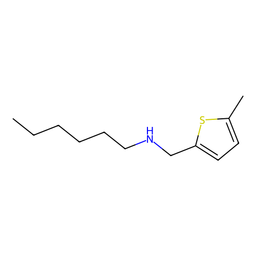 N-[(5-methylthiophen-2-yl)methyl]hexan-1-amine structure
