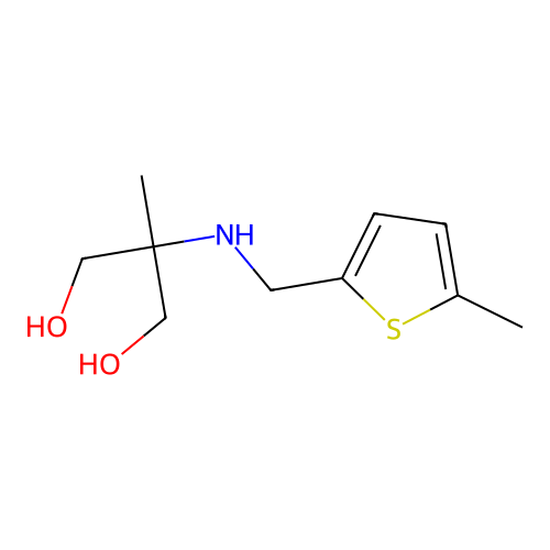2-Methyl-2-{[(5-methylthiophen-2-yl)methyl]amino}propane-1,3-diol structure