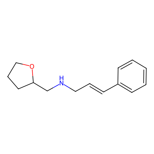 N-cinnamyl-N-(tetrahydro-2-furanylmethyl)amine structure