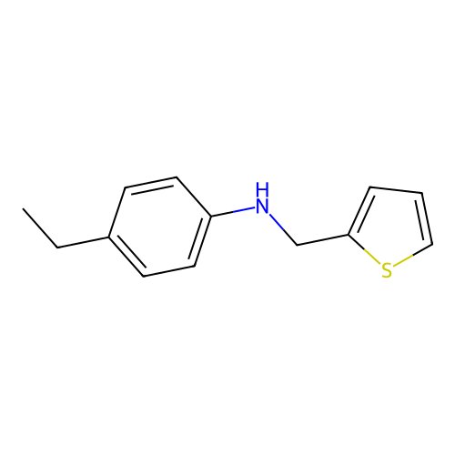 4-ethyl-N-(thiophen-2-ylmethyl)aniline structure