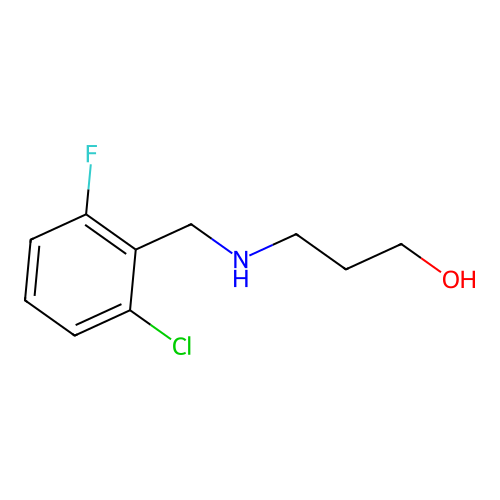 3-((2-Chloro-6-fluorobenzyl)amino)propan-1-ol structure