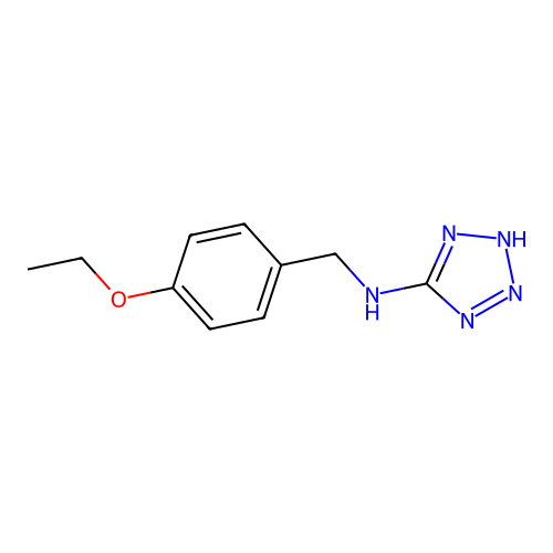 N-[(4-ethoxyphenyl)methyl]-2H-tetrazol-5-amine structure