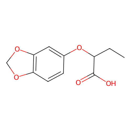 2-(Benzo[1,3]dioxol-5-yloxy)-butyric acid structure