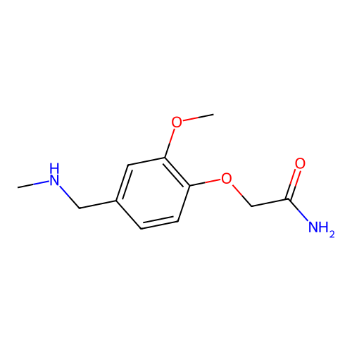 2-{2-Methoxy-4-[(methylamino)methyl]phenoxy}acetamide structure