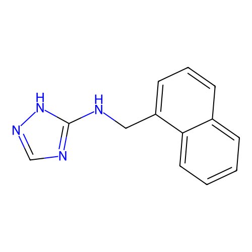 N-(naphthalen-1-ylmethyl)-1H-1,2,4-triazol-3-amine structure
