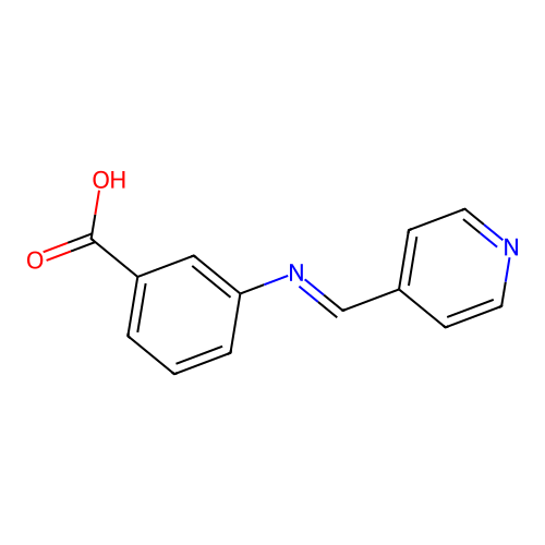 3-((Pyridin-4-ylmethylene)amino)benzoic acid structure