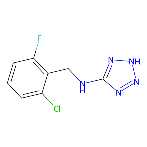 N-[(2-chloro-6-fluorophenyl)methyl]-2H-tetrazol-5-amine structure