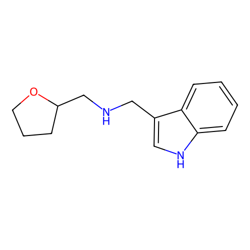 (1H-Indol-3-ylmethyl)-(tetrahydro-furan-2-ylmethyl)-amine structure