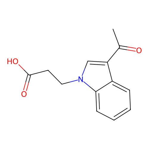 3-(3-acetyl-1H-indol-1-yl)propanoic acid structure