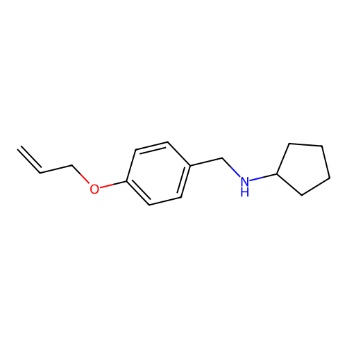 N-[(4-prop-2-enoxyphenyl)methyl]cyclopentanamine structure