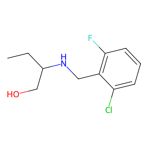 2-[(2-Chloro-6-fluorobenzyl)amino]butan-1-ol structure