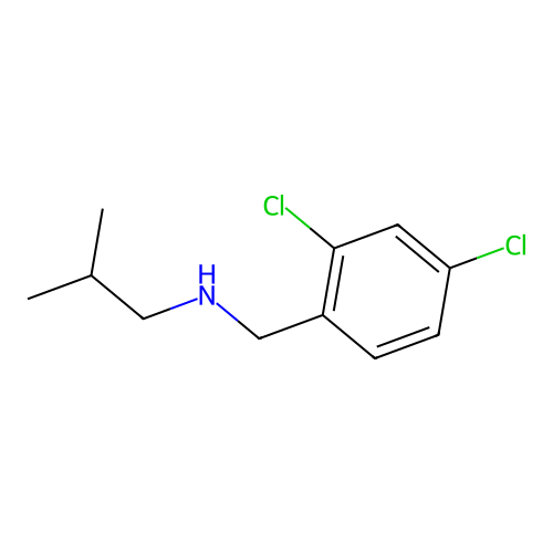 [(2,4-Dichlorophenyl)methyl](2-methylpropyl)amine structure