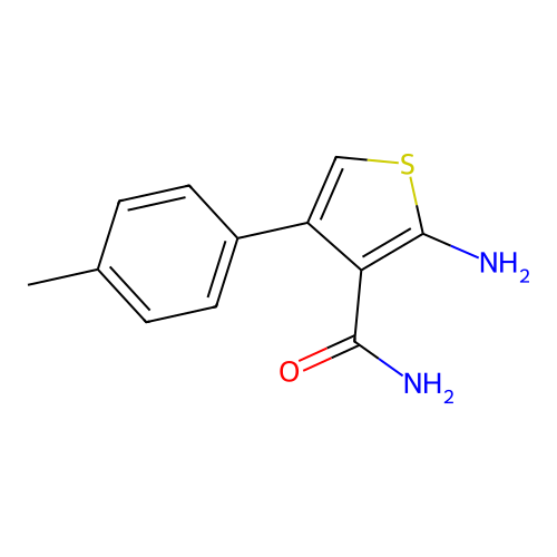 2-Amino-4-(4-methylphenyl)thiophene-3-carboxamide structure