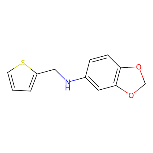 N-(2-Thienylmethyl)-1,3-benzodioxol-5-amine structure
