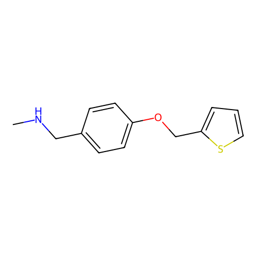 Methyl({[4-(thiophen-2-ylmethoxy)phenyl]methyl})amine structure