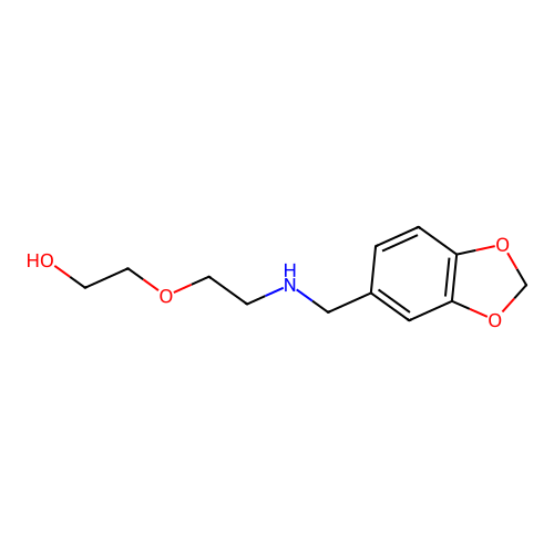 2-{2-[(1,3-Benzodioxol-5-ylmethyl)amino]ethoxy}ethanol structure