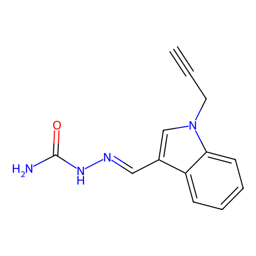 2-[[1-(2-Propyn-1-yl)-1H-indol-3-yl]methylene]hydrazinecarboxamide structure