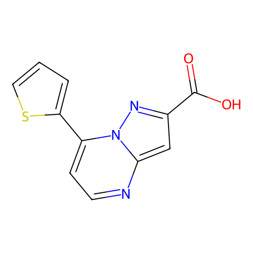 7-(Thiophen-2-yl)pyrazolo[1,5-a]pyrimidine-2-carboxylic acid structure