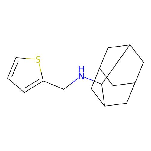 N-(thiophen-2-ylmethyl)adamantan-2-amine structure