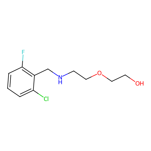 2-(2-((2-Chloro-6-fluorobenzyl)amino)ethoxy)ethan-1-ol structure