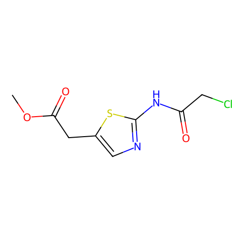 [2-(2-Chloro-acetylamino)-thiazol-5-yl]-acetic acid methyl ester structure