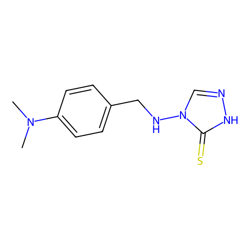 4-[(4-dimethylaminophenyl)methylamino]-1H-1,2,4-triazole-5-thione structure